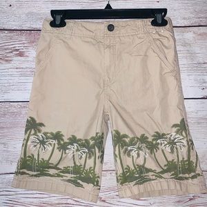 Gymboree Boys Little Kids Palm Tree Embroidered Khaki Shorts Size 10